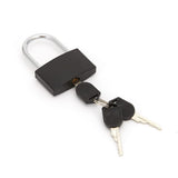 2pcs Black small lock with two keys, toolbox key lock, mini waterproof dormitory padlock, luggage bag key padlock