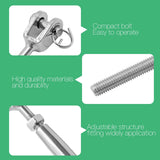 M8 Jaw Jaw Turnbuckle Stainless Steel Jaw and Jaw Turnbuckle, Jaw Jaw Closed Body Marine Turnbuckle Jaw
