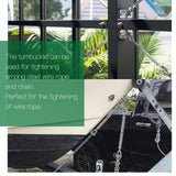M8 Jaw Jaw Turnbuckle Stainless Steel Jaw and Jaw Turnbuckle, Jaw Jaw Closed Body Marine Turnbuckle Jaw