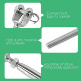 M8 Jaw Jaw Turnbuckle Stainless Steel Jaw and Jaw Turnbuckle, Jaw Jaw Closed Body Marine Turnbuckle Jaw