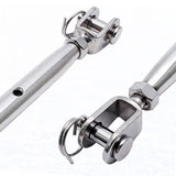 M8 Jaw Jaw Turnbuckle Stainless Steel Jaw and Jaw Turnbuckle, Jaw Jaw Closed Body Marine Turnbuckle Jaw