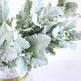 4pcs，Ins Grey Simulation Plant Silver Leaf Chrysanthemum Plush Sheep Horn Leaf Home Decoration Ornament Versatile In Australia - Darrahopens