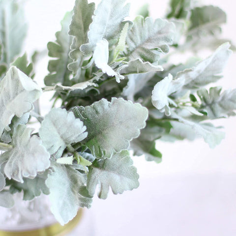 4pcs，Ins Grey Simulation Plant Silver Leaf Chrysanthemum Plush Sheep Horn Leaf Home Decoration Ornament Versatile In Australia - Darrahopens