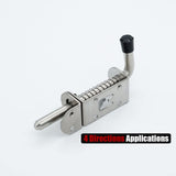 Spring Loaded Latch Pin,  Stainless Steel Barrel Bolt Thickened 2mm Door Lock, 5 Inch Brushed Finished(2 Pack)