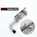 Spring Loaded Latch Pin,  Stainless Steel Barrel Bolt Thickened 2mm Door Lock, 5 Inch Brushed Finished(2 Pack)