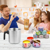 Light Candle Making Pouring Pot,  Aluminum Wax Melting Pot with Heat-Resistant Handle and Dripless Pouring Spout for Candle Making