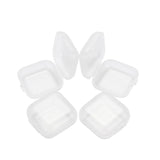 4pcs， Mini Clear Plastic Boxes Transparent Pills Case Square Jewelry Bead Containers Empty Earplugs Box for Storage Small Items