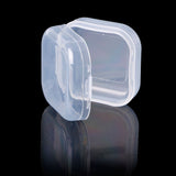 4pcs， Mini Clear Plastic Boxes Transparent Pills Case Square Jewelry Bead Containers Empty Earplugs Box for Storage Small Items