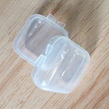 4pcs， Mini Clear Plastic Boxes Transparent Pills Case Square Jewelry Bead Containers Empty Earplugs Box for Storage Small Items
