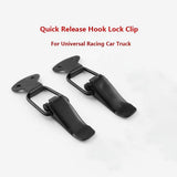 2pcs，Universal Black Car Bumpers Trunk Hatch Lids Release Fasteners Kit Hood Pin Lock Clasp Clip Kit for Car Vehicle