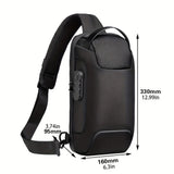 Men's Shoulder Bag Waterproof Men's Crossbody Bag Anti-theft Short Travelling Crossbody Bag Designer Chest Bag