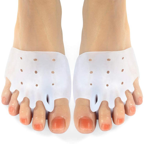 Silicone five hole forefoot pad half size pad massage five toe honeycomb forefoot pad anti pain shock-absorbing sole pad In Australia - Darrahopens