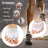 Silicone five hole forefoot pad half size pad massage five toe honeycomb forefoot pad anti pain shock-absorbing sole pad In Australia - Darrahopens