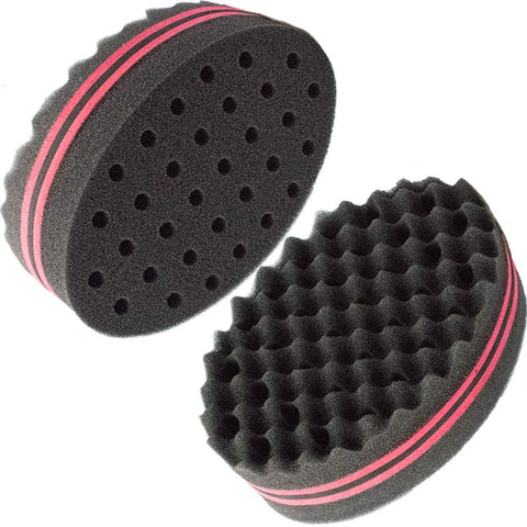 2pcs Small Holes Hair Sponge for Twists and Dreads Barber Afro Wave Nappy Curling Sponge Brush for Curls Women Men Natural Hair In Australia - Darrahopens