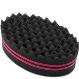 2pcs Small Holes Hair Sponge for Twists and Dreads Barber Afro Wave Nappy Curling Sponge Brush for Curls Women Men Natural Hair