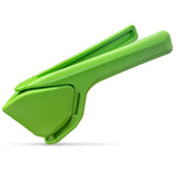 Easy-to-Use Effortless Flat Lemon Squeezer with Leverage to Reduce Effort, Citrus Juicer with Built-in Strainer, Green
