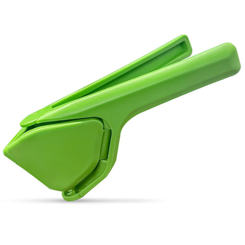 Easy-to-Use Effortless Flat Lemon Squeezer with Leverage to Reduce Effort, Citrus Juicer with Built-in Strainer, Green