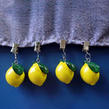 4pcs Outdoor and Indoor Tablecloth Clips Home Set 4 Lemon Tablecloth Clips Lemon Craft Tablecloth Clips Fruit Tablecloth Clips Fixed