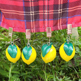 4pcs Outdoor and Indoor Tablecloth Clips Home Set 4 Lemon Tablecloth Clips Lemon Craft Tablecloth Clips Fruit Tablecloth Clips Fixed