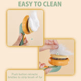 Cute pumpkin self-cleaning cat brush, used for hair removal and shedding, deep cleaning pet brush for dogs, cats, and puppies In Australia - Darrahopens