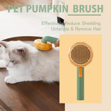 Cute pumpkin self-cleaning cat brush, used for hair removal and shedding, deep cleaning pet brush for dogs, cats, and puppies In Australia - Darrahopens