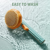 Cute pumpkin self-cleaning cat brush, used for hair removal and shedding, deep cleaning pet brush for dogs, cats, and puppies