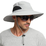Unisex Sun Hat, Waterproof Wide Brim Bucket Hat Packable Boonie Hat for Fishing Hiking Gardening Safari Beach In Australia - Darrahopens