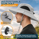 Unisex Sun Hat, Waterproof Wide Brim Bucket Hat Packable Boonie Hat for Fishing Hiking Gardening Safari Beach In Australia - Darrahopens