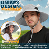 Unisex Sun Hat, Waterproof Wide Brim Bucket Hat Packable Boonie Hat for Fishing Hiking Gardening Safari Beach In Australia - Darrahopens