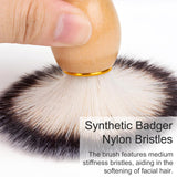 Men's Bristle Shaving and Beard Brush Set - Perfect for Grooming, Shaving, and Hair Dusting - Natural Wooden Handle In Australia - Darrahopens