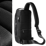 Mens Anti Theft Sling Backpack for Men Women Sling Bag Chest Crossbody Shoulder Bags Casual Daypack with USB Charging Port Black