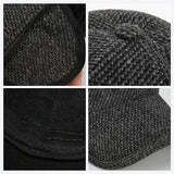 Autumn and winter hats for men, middle-aged and elderly people, woolen hats, baseball caps, duckbill caps for warmth In Australia - Darrahopens