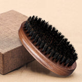 Boar Bristle Beard Brush for Men Made By Wood,  Classical Wood Walnut Style Handle, Beard Straightener Brush Make Beard Soften Clean In Australia - Darrahopens