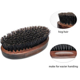 Boar Bristle Beard Brush for Men Made By Wood,  Classical Wood Walnut Style Handle, Beard Straightener Brush Make Beard Soften Clean In Australia - Darrahopens