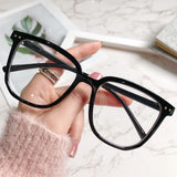 Retro eyeglass frame, fashionable and plain frame, large square frame, irregular frame, decorative decoration In Australia - Darrahopens
