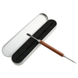 Stainless Steel Coffee Art Pen Espresso Coffee Carving Pen Wood Handle Latte Art Tool Coffee Decorating Tool