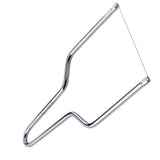 Slicer Stainless Steel Non-Stick Cheese Slicing Tool Handle Butter Slicer Kitchen DIY Baking Supplies, Silver