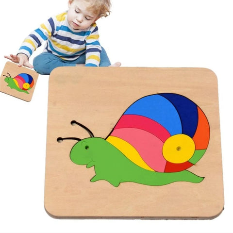 Wooden animal puzzle | Early learning animal puzzle | Colorful wooden animal puzzle educational toys for preschool In Australia - Darrahopens