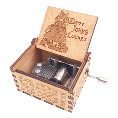 Chain music box, hand cranked woodcut music box, wooden hand cranked music box, eight tone box, toy, retro carving In Australia - Darrahopens