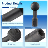 Sphere Rotary Burr, Carbon Steel Ball Grinding Head Power Carving Tools, Wood Polishing Carving Engraving Drilling Bits