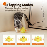 Toys Rechargeable Flapping Duck with SilverVine Catnip, Lifelike Quack Chirping, Touch Activated Kitten Kicker Plush Interactive