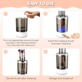 Electric Makeup Brush Cleaner, Makeup Brush Cleaner Machine with Brush Clean Mat, Automatic Cosmetic Brush Cleaner Makeup Brush