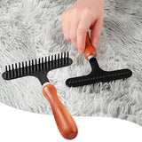 Hand Held Carpet Rake, Making Carpets Fluffy Again, Clean Hair, Let Carpet Restore Softness (Iron, Black)