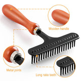 Hand Held Carpet Rake, Making Carpets Fluffy Again, Clean Hair, Let Carpet Restore Softness (Iron, Black)