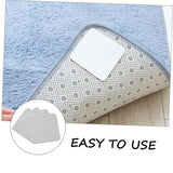 4pcs Carpet Anti-Slip Stickers Washable Area Rug Traceless Carpet Sticker Floor Stickers for Carpet Nonslip Rug Footprint White