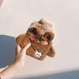 Cartoon Hot Water Bottle with Cute Plush Cover Water Injection Hot Water Bag Anti-scalding Portable Hand Warmer ( Brown) In Australia - Darrahopens