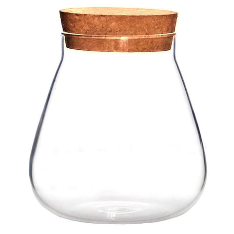 Round Glass Jar Plant Terrarium Tabletop Succulent Planter Moss Balls Buds Vase Wish Bottle Candy Cookie Jar Canister with Cork In Australia - Darrahopens