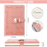 Girls Diary with Lock and Key, Cute Heart Shaped Lock Journal for Women, Refillable  Leather Notebook Gift for Teen Girls - Pink In Australia - Darrahopens