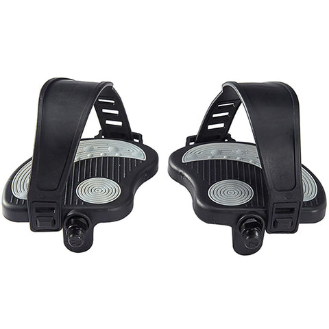 Bike Pedals with Straps for Bike, Spin Cycling Bike, Indoor  Bike, Stationary Recumbent Bicycle Replacement Parts