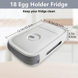 Egg holder for Refrigerator, Egg container for Fridge with Lid, Stackable Refrigerator Organizer Bins, Plastic Egg Storage